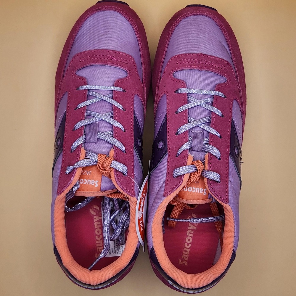 Saucony Jazz Original Shoes Girls Size 6 Purple Pink Coral Sneakers SY56276 - Picture 6 of 12